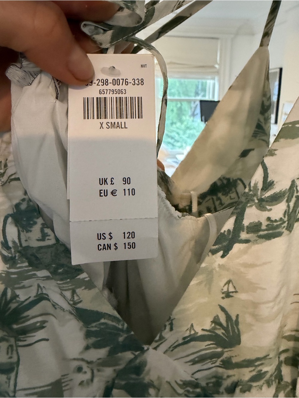 Green Toile Print Maxi Sun Dress - Picture 6 of 9
